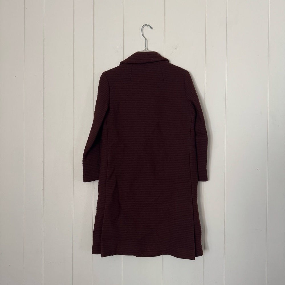 Vintage USA Made Elegant Double-Breasted Burgundy Coat - Picture 2 of 3